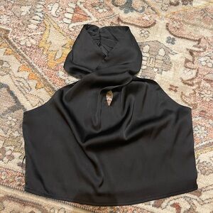 Elegant Black Halter Top